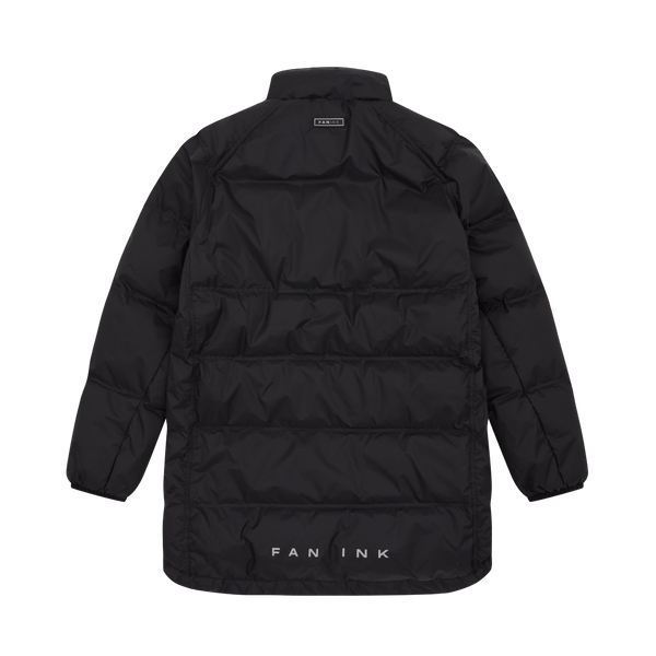 Fan Ink Long Puffer Jacket