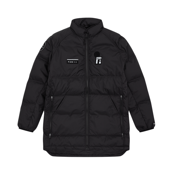 Fan Ink Long Puffer Jacket