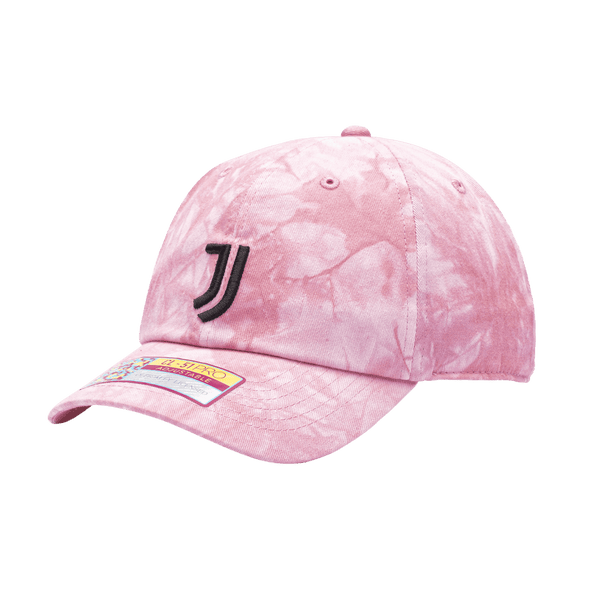 Juventus Bloom Classic Adjustable in unstructured low crown, curved peak brim, and adjustable flip buckle closure, in Pink