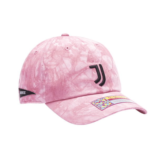 Juventus Bloom Classic Adjustable in unstructured low crown, curved peak brim, and adjustable flip buckle closure, in Pink